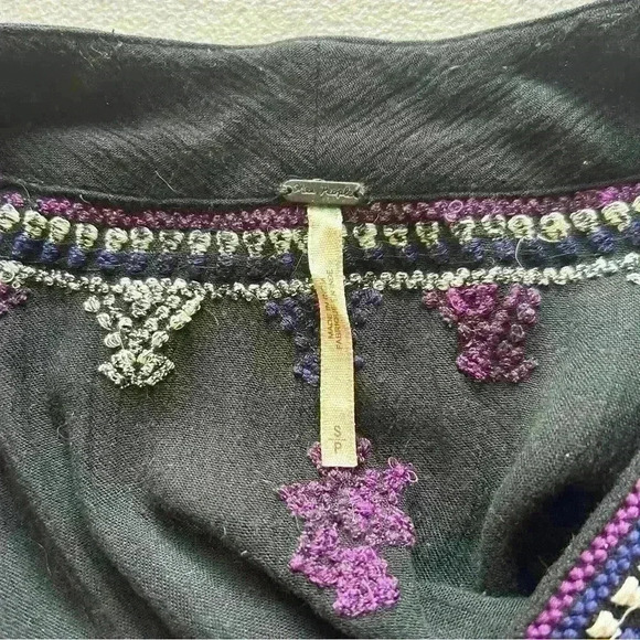 Free People Embroidered Peasant Long Sleeve Boho Dress Embroidered Tunic Top SP - Picture 5 of 6